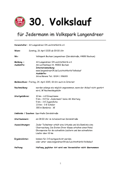 Ausschreibung Volkslauf 2015 - Sportvereinigung Langendreer 04