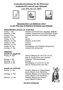 Gottesdienstordnung vom 20.04.
