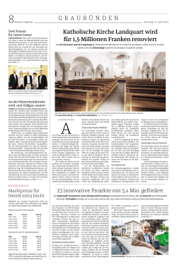 Bericht Bündner Tagblatt 21.04.2015