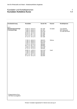 Kursdaten und Kontaktpersonen 2015 (67 kB, PDF)