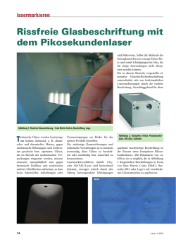 Rissfreie Glasbeschriftung mit dem Pikosekundenlaser