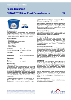 Technisches Merkblatt - S&Uuml;DWEST Lacke + Farben GmbH & Co. KG