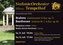 Brahms Violinkonzert D-Dur op.77 Beethoven Sinfonie Nr. 7 A
