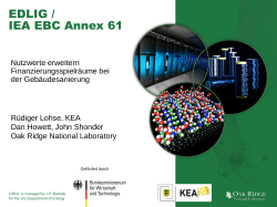EDLIG / IEA EBC Annex 61 (Rüdiger Lohse, KEA)