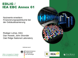 EDLIG / IEA EBC Annex 61 (R&uuml;diger Lohse, KEA)