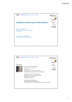 Intelligente Sanierung im Wohnungsbau