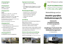 Informationsflyer Geb&auml;udemanager