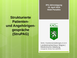 Strukturierte Patienten - Initiative PatientInnensicherheit Steiermark