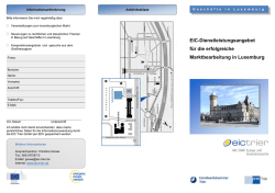 EIC-Dienstleistungsangebot f&uuml;r die erfolgreiche Marktbearbeitung in