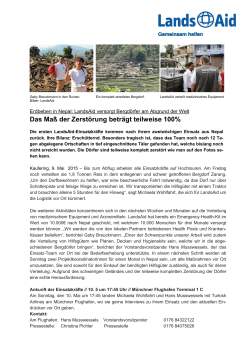 09.05.2014 Nepal: Das Ausmaß der Zerstörung beträgt
