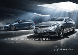 Preisliste CLS Coupé und Shooting Brake - Mercedes