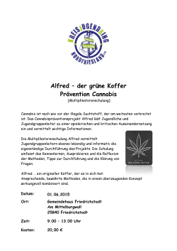 Alfred Prävention Alfred – der grüne Koffer Prävention Cannabis