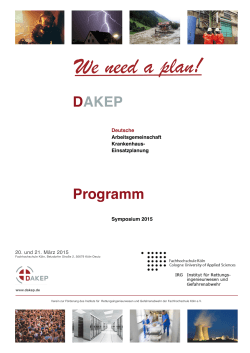 DAKEP Programm - DAKEP - Deutsche Arbeitsgemeinschaft