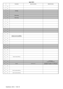 Turnierkalender 2015