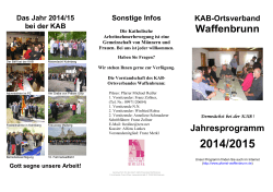 Jahresprogramm - Pfarrei Waffenbrunn