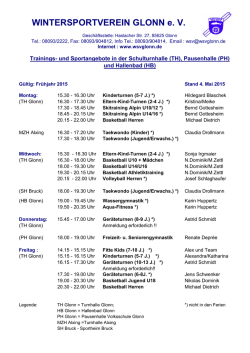 Hallenplan - WSV Glonn