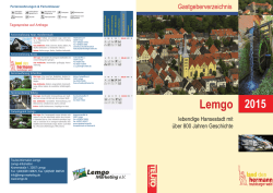 Gastgeberverzeichnis Lemgo 2015.indd