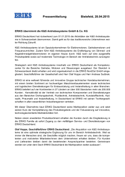 Pressemitteilung Bielefeld, 28.04.2015