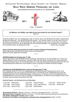 TIP_2015_07 ab 10.5.2015 - Katholische Kirche Fronhausen