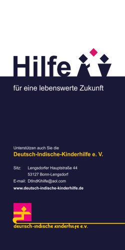 Flyer 2015 - Deutsch-Indische Kinderhilfe eV