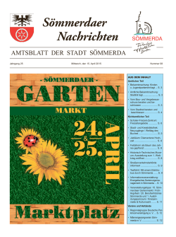Amtsblatt Nr. 08 vom 15.04.2015