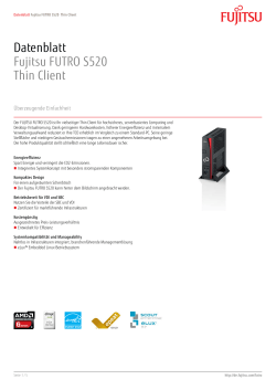 Datenblatt Fujitsu FUTRO S520 Thin Client
