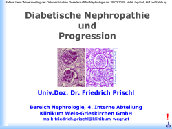 Friedrich Prischl - Diabetische Nephropathie und Progression