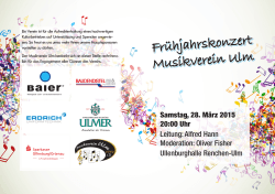 Frühjahrskonzert Musikverein Ulm