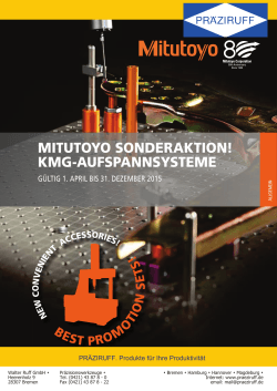 MITUTOYO SONDERAKTION KMG-Aufspannsysteme