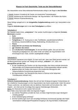 Interpretation eines Sekund&auml;rtextes