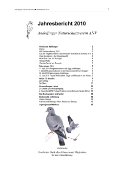 ANV_Jahresbericht_2010 - Andelfinger Naturschutzverein