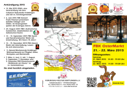 Flyer Ostermarkt 2015 - FBK Forum Bau + Kultur Knittlingen eV
