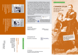 Flyer_Sylva_Berlin2015 - Forschungsstelle Carmen Sylva Fürstlich