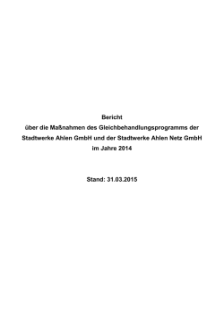 Gleichbehandlungsbericht