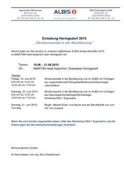 Einladung Heringsdorf 2015 „Strukturwandel in der - ibw