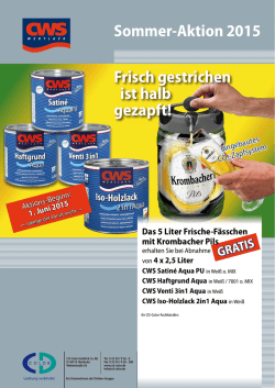 Frisch gestrichen ist halb gezapft! Sommer