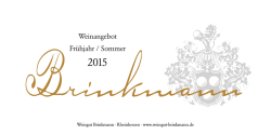 Weinangebot Frühjahr/Sommer 2015