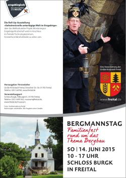 Flyer Bergmannstag 2015 - Förderverein Montanregion Erzgebirge