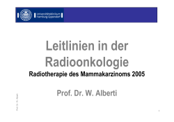 Leitlinien in der Radioonkologie
