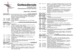 Gottesdienstordnung ab 05.04.2015