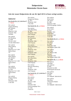 2015 Stolpersteine Liste