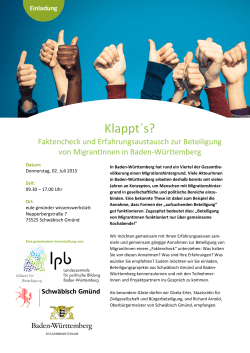 Klappt´s? - Allianz für Beteiligung