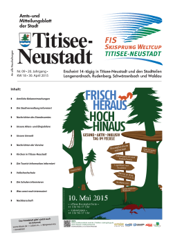 Amtsblatt Nr. 9 vom 30.04.2015 - Titisee