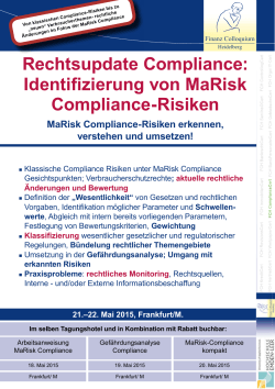 Identifizierung von MaRisk Compliance-Risiken