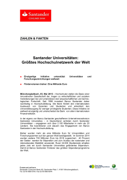 Santander Universitäten: Größtes Hochschulnetzwerk der Welt