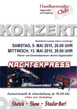 Konzertprogramm 2015 - beim Handharmonika Club Dagmersellen