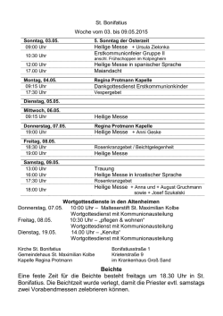 Gottesdienstordnung - Kath.