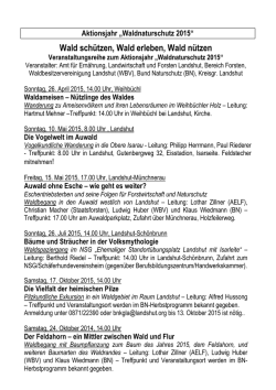 Reihe Waldnaturschutz 2015 - Kreisgruppe Landshut des Bund