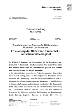 Hautschenm&uuml;hle beginnt - Staatliches Bauamt Ansbach