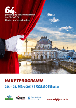 HAUPTPROGRAMM 20. – 21. März 2015 | KOSMOS Berlin
